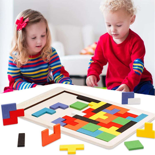 Wooden Kids Peg Puzzle 40pcs