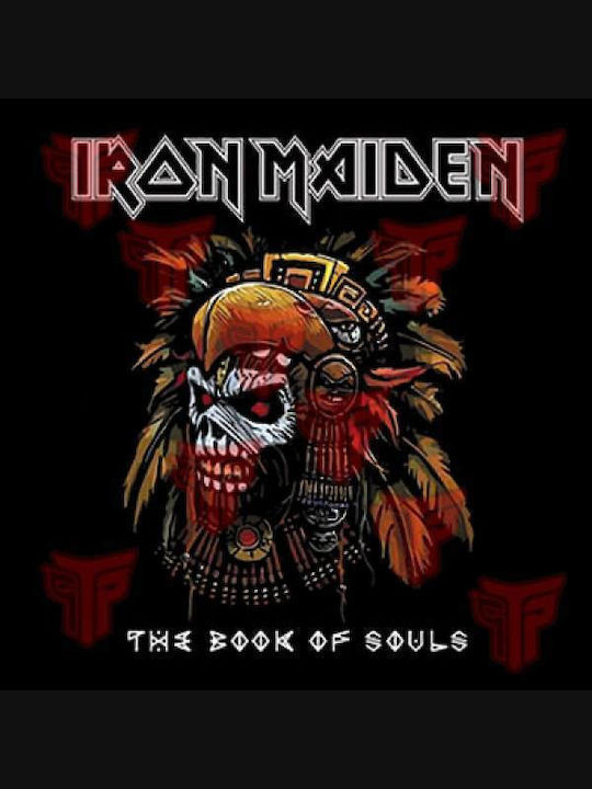 Tricou negru pentru femei cu mâneci lungi, slim fit, cu logo-ul Takeposition Iron Maiden Book Souls 505-7504b-02