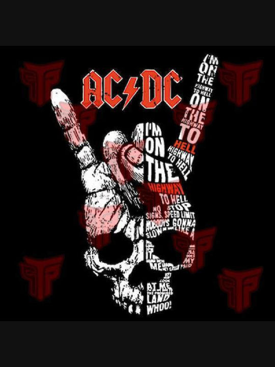 Men's Long Sleeve Slim Fit Takeposition Acdc Highway To Hell Black Shirt 333-7516b-02