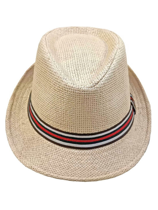 Summertiempo Υφασμάτινo Ανδρικό Καπέλο Καβουράκι Εκρού