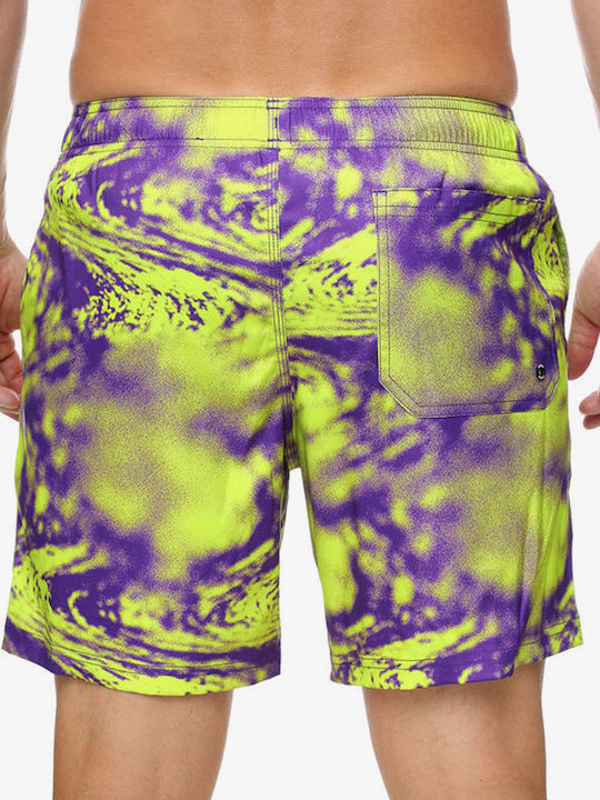 Puma Herren Badebekleidung Shorts Violet Combo mit Mustern