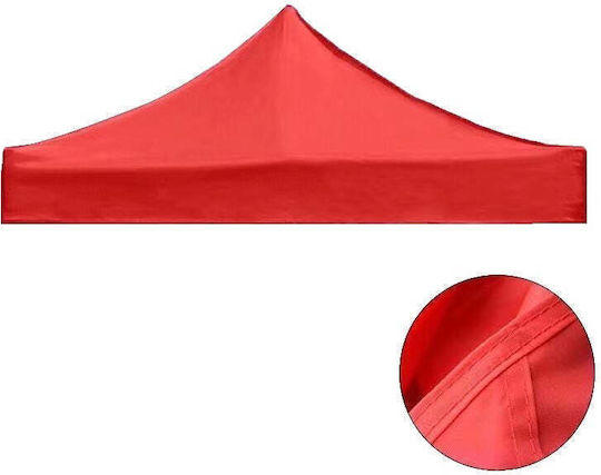 Κάλυμμα για Κιόσκι Κόκκινο με Επίστρωση PVC 2x3m