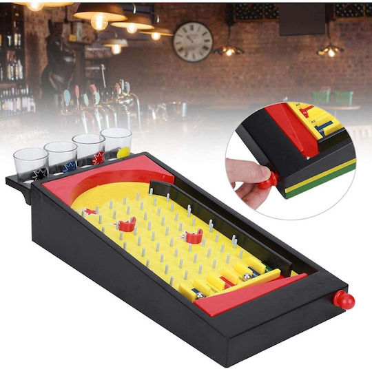 Pinball Board Game Shot Glasses Flippy 40 X 17.7 Cm Yellow
