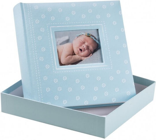 Children's Album Blue with Rice Paper 24x24cm