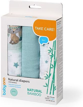Babyono Πάνα Αγκαλιάς 70x70cm 3τμχ Babyono Πάνα Αγκαλιάς 70x70cm 3τμχ
