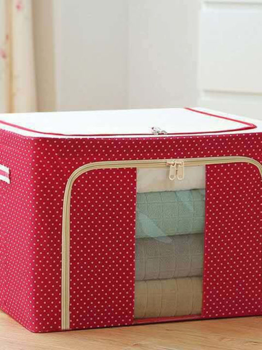 Plastic Storage Box with Lid Red 60x42x40cm 1pcs