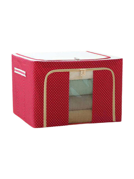 Plastic Storage Box with Lid Red 60x42x40cm 1pcs