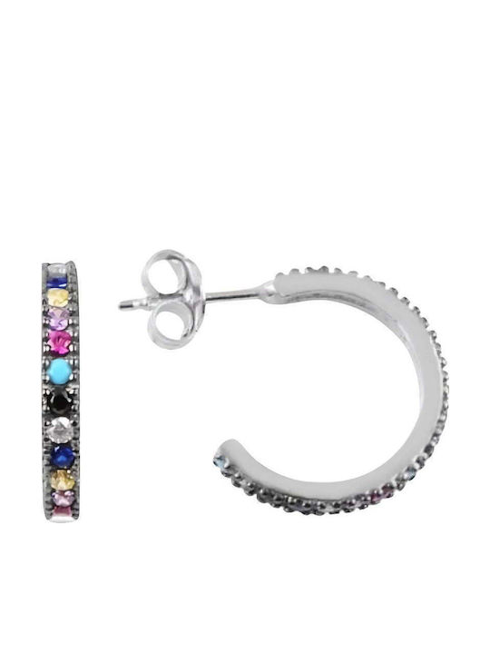 925 Silver Earrings Colored Stones
