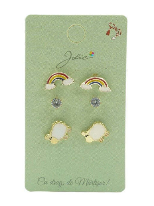 Set 3 Rainbow Earrings Stone Oita