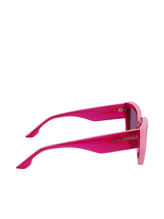 Karl Lagerfeld Women's Sunglasses with Pink Plastic Frame and Fuchsia Lens KL6143S-650