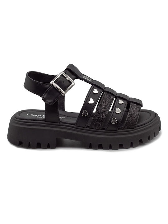 Laura Biagiotti Kinder Sandalen Anatomisch Schwarz