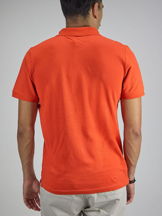 Conte Of Florence Men's Short Sleeve Blouse Polo Orange