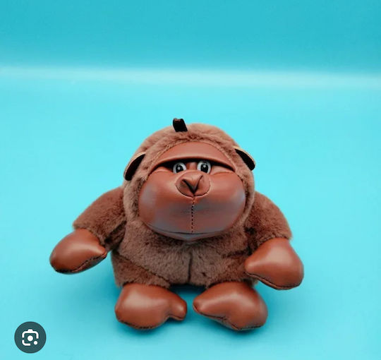 Gorilla Plüschspielzeug aus Leder Braun 22cm