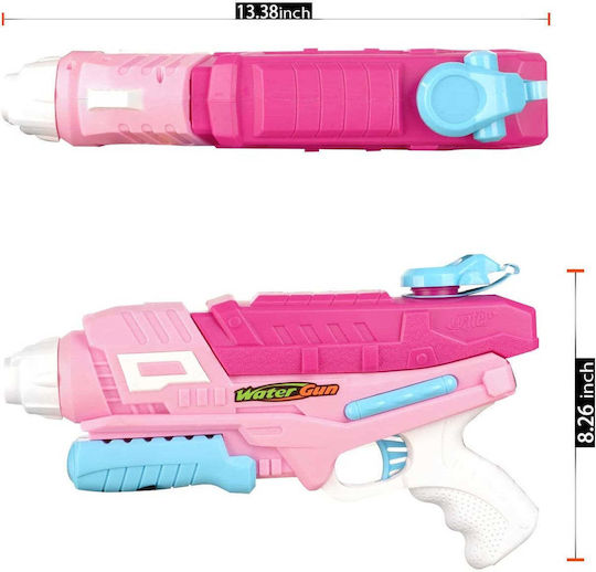 Set 2 Water Guns Kids Tank Pool Beach Flippy 6 Years+ Pink + Blue 600 Ml