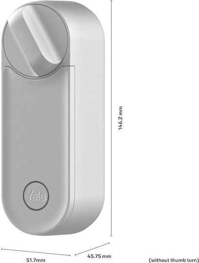 Yale Linus Încuietoare electronică Retrofit cu Conectivitate Bluetooth și Wi-Fi Neagră