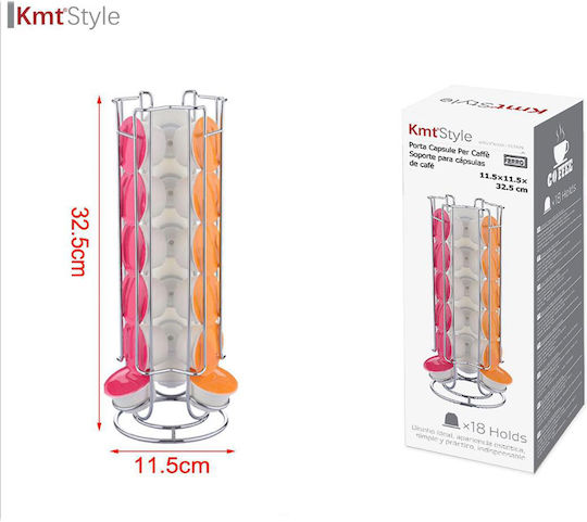 Metal Storage Stand for Dolce Gusto Capsules 32.5x11.5x32.5cm ED520354