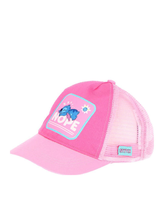 Disney Παιδικό Καπέλο Jockey Stitch Ροζ