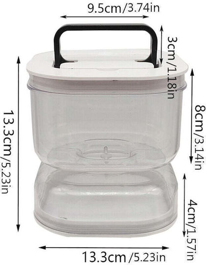 Cutie De Prânz Din Plastic Albă Cu Compartimente 1.4lt
