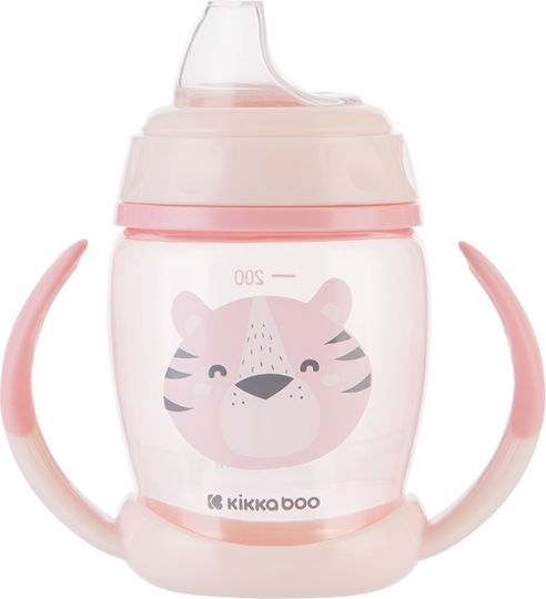 Kikka Boo Educational Sippy Cup Silicone with Handles Pink for 8m+m+ 200ml