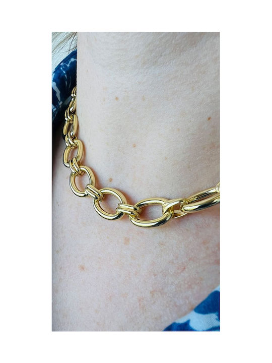 Paraxenies Chain Neck from Steel Gold-plated