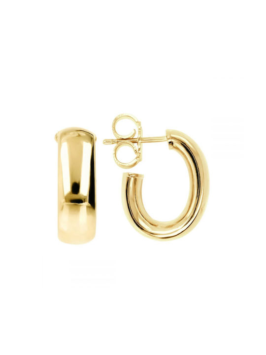 Bronzallure Earrings Hoops Gold Plated