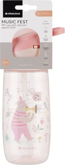 Kikka Boo Baby Cup made of Silicone Pink 450ml for 12m+m+