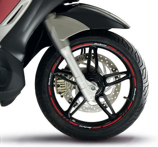 MD WHEEL STRIPS PIAGGIO BEVERLY RED / WHITE