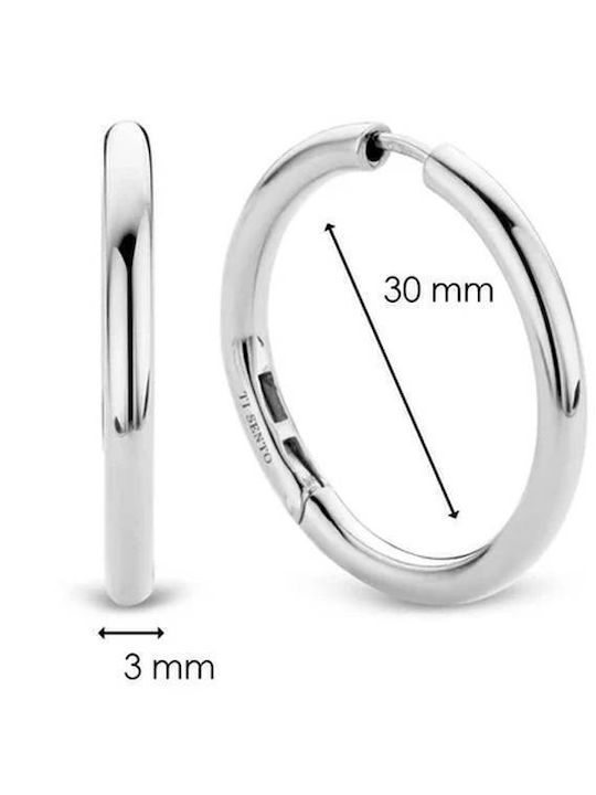 Ti Sento Earrings Hoops made of Silver