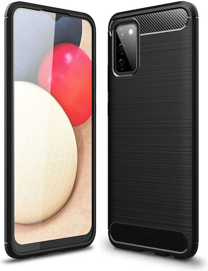 Forcell Carbon Do Back Cover Silicon / Plastic / Tempered Glass Negru (Galaxy A53)