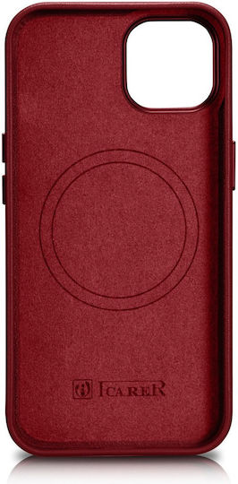 iCarer For Apple Back Cover Δερμάτινο Μπεζ (iPhone 14 Plus)