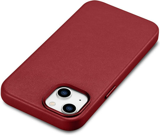 iCarer For Apple Back Cover Δερμάτινο Μπεζ (iPhone 14 Plus)