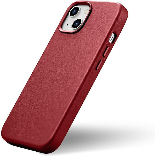 iCarer For Apple Back Cover Δερμάτινο Μπεζ (iPhone 14 Plus)