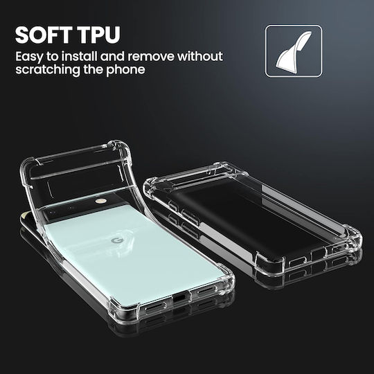 Techsuit Shockproof Clear Umschlag Rückseite Silikon Transparent (Google Pixel 6 Pro)