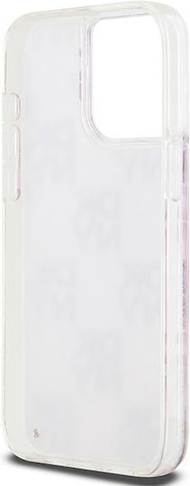 DKNY Liquid Glitter Checkered Pattern Back Cover Πλαστικό / Σιλικόνης Ροζ (iPhone 15 Pro Max)