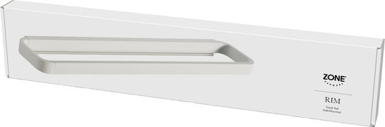 Zone Denmark Ράγα Μπάνιου Μονή Επιτοίχια με Βίδες ​44x7.5cm Λευκή