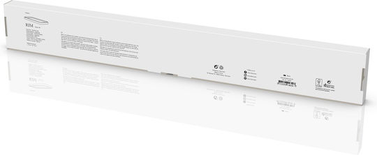 Zone Denmark Single Wall-Mounted Bathroom Rail ​70x2.5cm Black