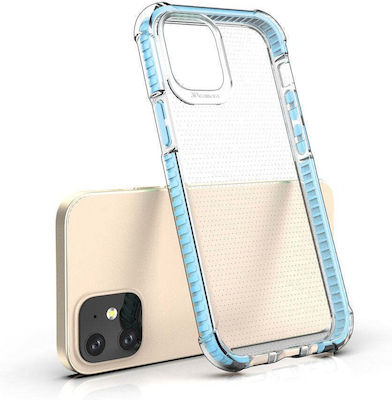 Hurtel Spring Armor Coperta din spate Silicon Transparent / Green (iPhone 12 mini)