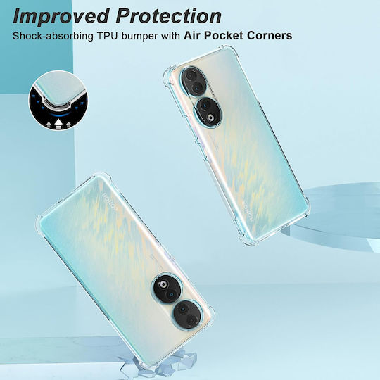 Techsuit Shockproof Clear Back Cover Silicon Transparent (Honor 90 Pro)
