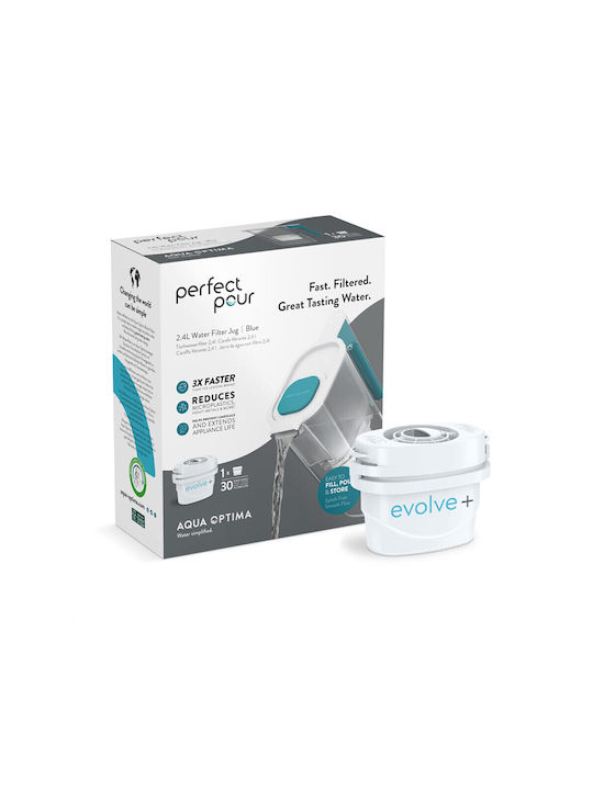 Aqua Optima Perfect Pour Teal Jug with Filter 2400ml