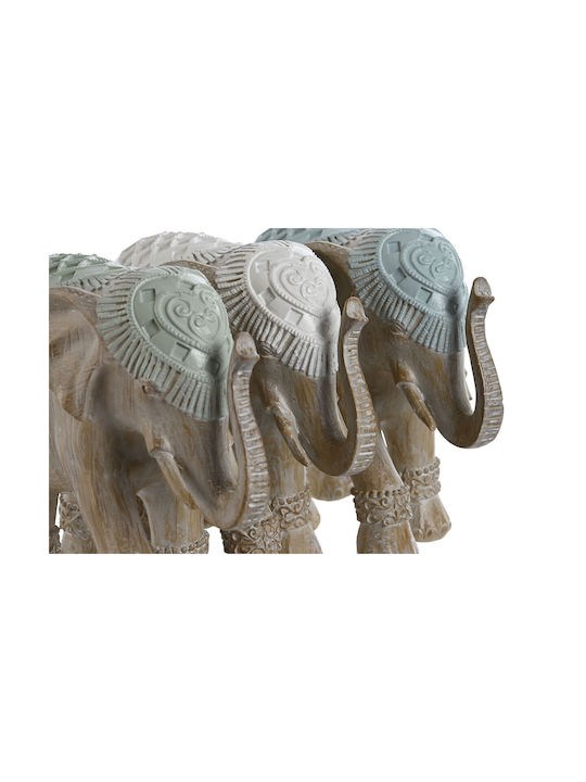 Home Esprit Set of Decorative Elephants Polyresin 21.5x8.5x16cm 3pcs