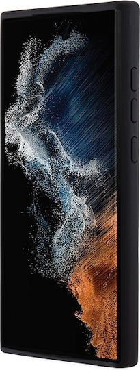 Karl Lagerfeld Ikonik Metal Pin Back Cover Silicon Negru (Galaxy S23 Ultra)