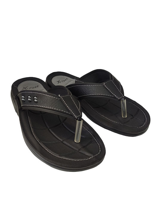 Slapi Bărbați Flip Flops Anatomici Negri