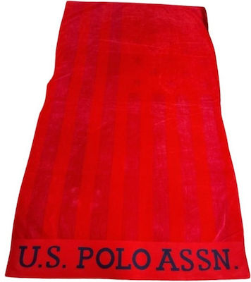 U.S. Polo Assn. Red Beach Towel 100x170cm