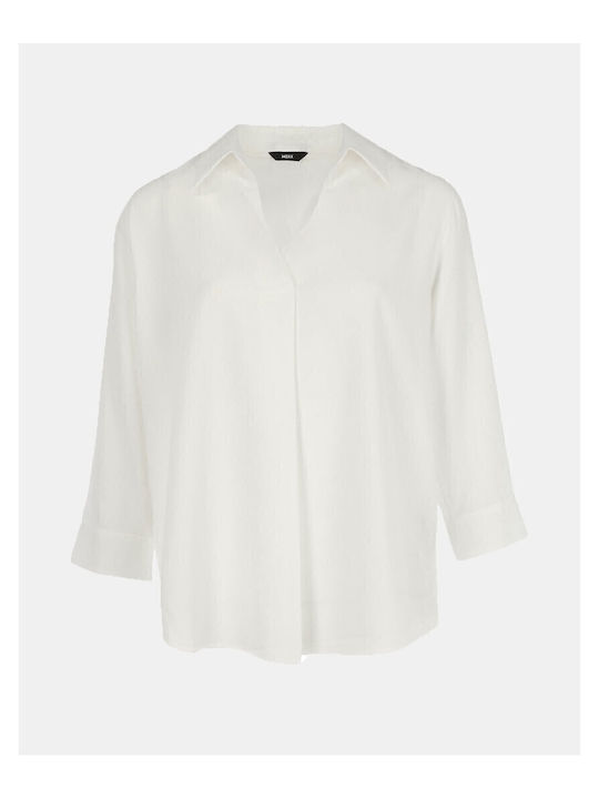 Women's Blouse Long Sleeve Off-White MF006103241W Off-White