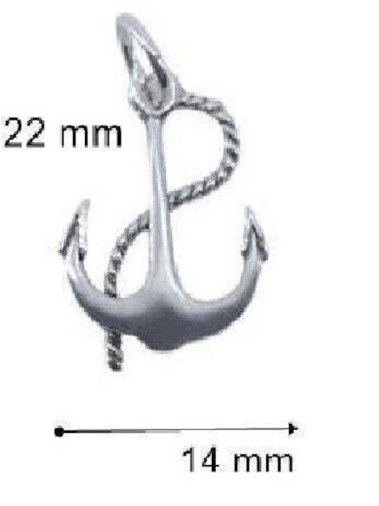 Pendant Jolie Silver Silver 925 Anchor Model 22 X 14 Mm 0.9 G