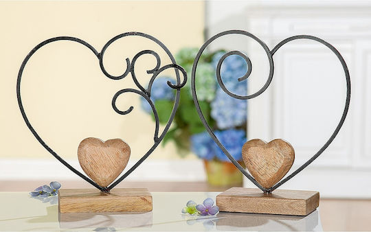 ArteLibre Metallische Herz Dekoration 19x19cm (Verschiedene Designs)