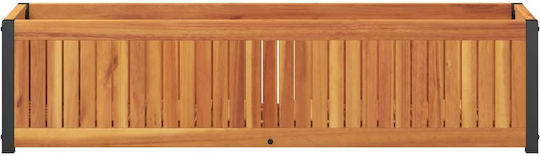 vidaXL Ζαρντινιέρα Μεταλλική Καφέ 110x30x27.5εκ.