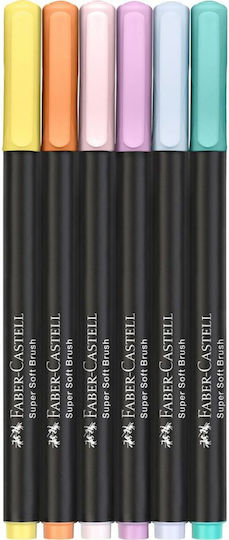 Faber-Castell Μαρκαδόροι Ζωγραφικής 1mm Λεπτοί Σετ 6 χρώματα