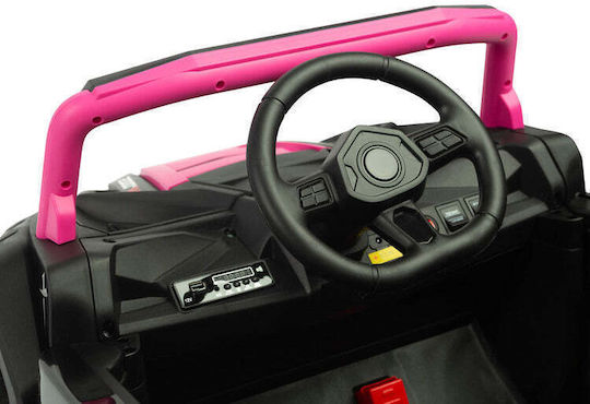 Caretero Two Seater Electric Ride On Car with Remote Control 12 Volt Pink for 3+ Years