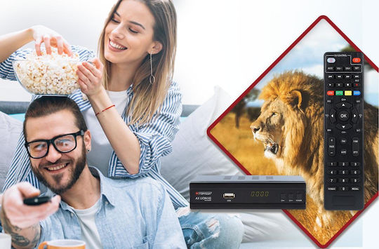 Opticum AX Lion AX Lion Mpeg-4 Digital Receiver Full HD (1080p) with PVR (Record to USB) Function Connections SCART / HDMI / USB